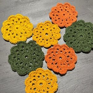 Colorful Crochet Coasters Set